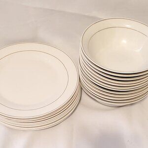 Gibson Home Dishes  Tuxedo Gold